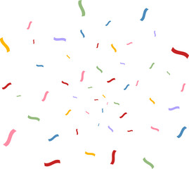 explosion confetti colourful isolated for holiday party, event, greeting card, birthday and anniversary - 767205406
