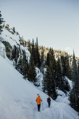 Hiking Through Snow, Mountain and Trees