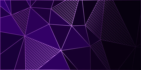 purple elegant geometric background with triangles and lines