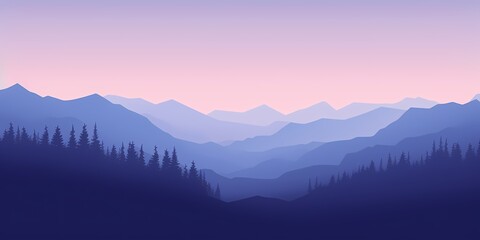 A tranquil evening gradient background, with soft lavender hues fading into deep indigo shades, creating a serene atmosphere for design inspiration. - obrazy, fototapety, plakaty