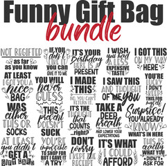 Obraz premium Funny Gift Bag Vector Bundle
