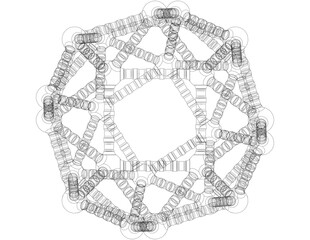 Snub Cube Structures with Atoms 3D print model