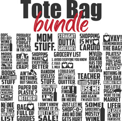 Naklejka premium Tote Bag Vector Bundle