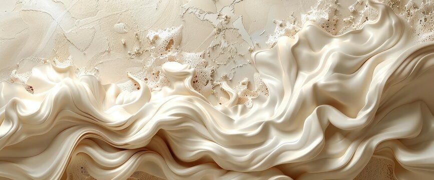 Ivory Colored Abstract Wave Background, Backgrounds Stock Photos, llustration