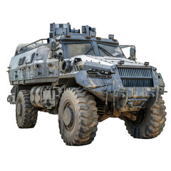 Armored transport isolated on transparent background