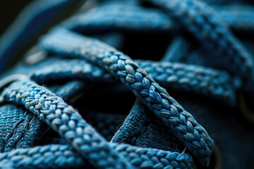 Shoelaces Close-Up: patterns and textures of shoelaces.
