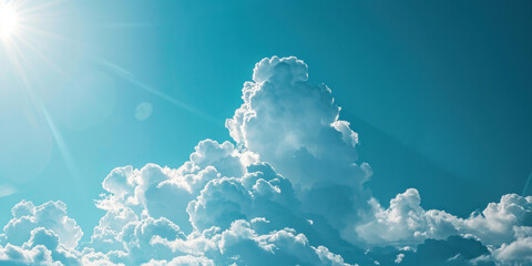 Scenic view of sun shining through clouds in the sky as background for hd wallpapers - obrazy, fototapety, plakaty