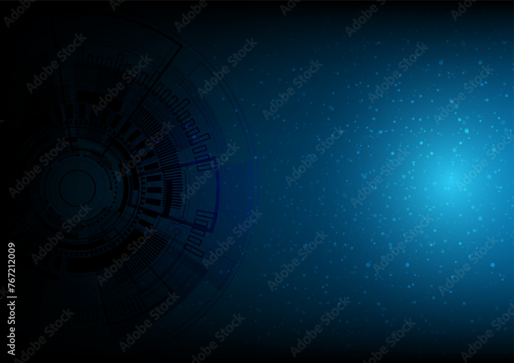 Poster abstract technology speed concept. technology chip processor background circuit board blue technolog