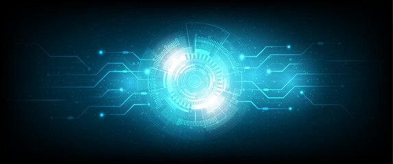 Abstract technology speed concept. Technology chip processor background circuit board blue technology background vector.	
