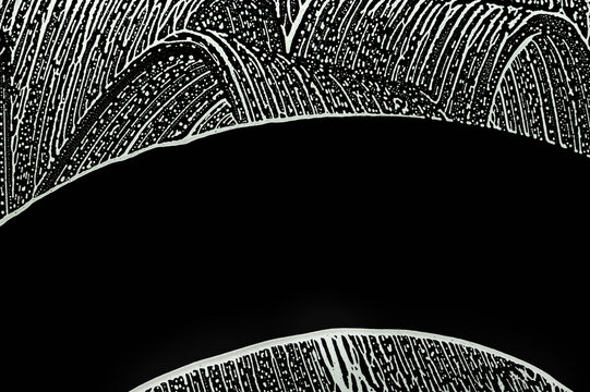 clear wiped stripe out of soap foam on window glass, black background