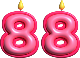 88 Pink Candle 3D