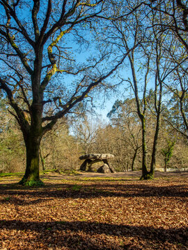 Dolmen de Axeitos. Construcci&oacute;n megal&iacute;tica situada en Ribeira (A Coru&ntilde;a. Espa&ntilde;a)