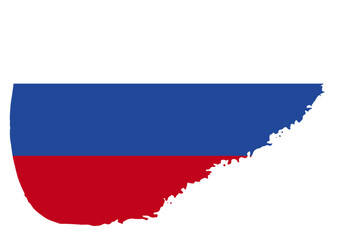 Russia flag with palette knife paint brush strokes grunge texture design. Grunge brush stroke effect
