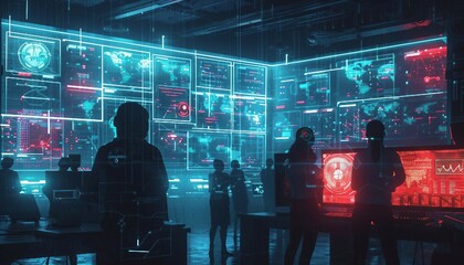 Incident Response and Cybersecurity Operations, incident response and cybersecurity operations with an image showing security teams coordinating response efforts during a cyber attack, AI