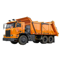 Garbage truck isolated on transparent background