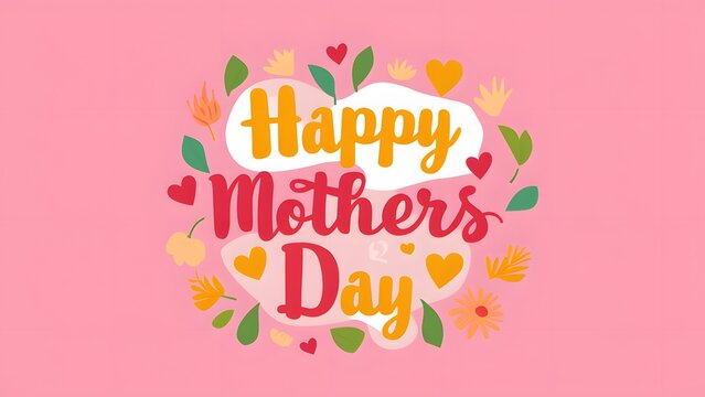 StockPhoto Happy Mothers Day women valentine birthday pastel pink background