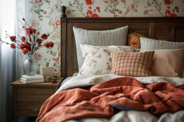 Fototapeta na wymiar well decorated bedroom