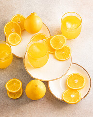 orange juice and lemon