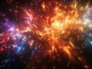Fototapeta premium A breathtaking scene unfolds as fireworks in the sky. 