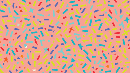 Whimsical Celebration: Vibrant Hand-Drawn Sprinkle Seamless Pattern - A Vector Delight