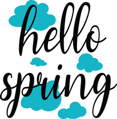Obraz premium hello spring spring svg design