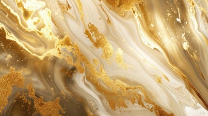 Abstract gold background with fluid ink texture representing luxury and art