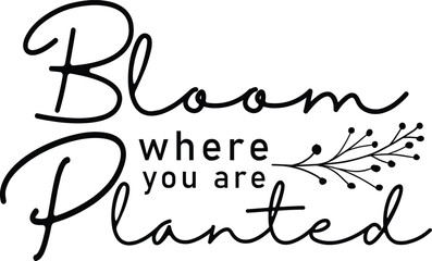 bloam where you are planted spring svg design