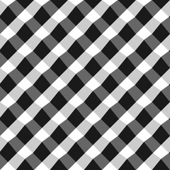 Decorative seamless geometric pattern. Black and white tileable 3d texture print. Abstract monochrome repeatable background