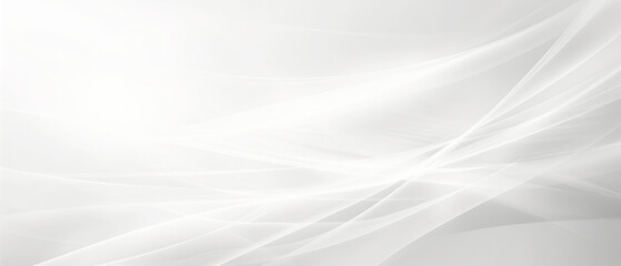 Abstract Ethereal White Background with Graceful Curves and Subtle Flowing Lines Design
