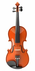 Fototapeta na wymiar Classical Violin for Musical Symphony Concert - Isolated on White Background with Bow