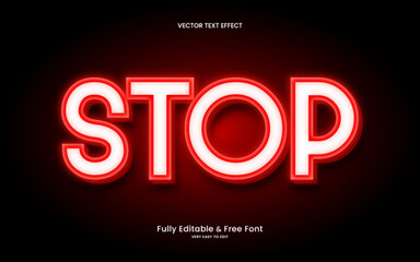 Stop style editable text effect