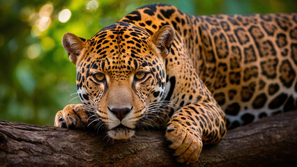 Obraz premium Portrait of leopard (Panthera onca)