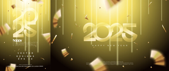 Happy new year background 2024. With glowing background illustration. Modern design for invitations, posters, greetings and celebrations.
