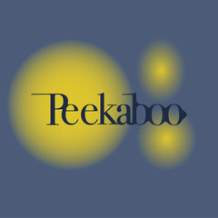 Abstract calligraphic pattern. Typography pattern. Peekabo. 