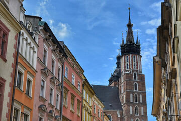 Scenic view of Krakow old town, Poland