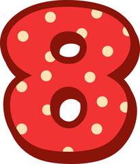 Alphabet Polka Dot number 8