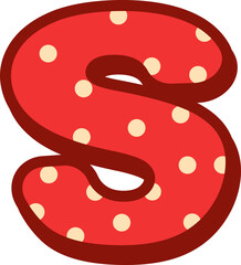 Alphabet Polka Dot letter S