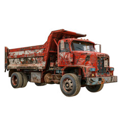 Garbage truck isolated on transparent background