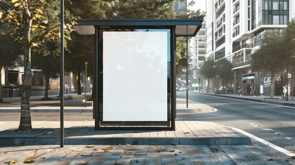 Blank billboard on a public road in a city in high resolution and high quality. concept mockup,white screen
