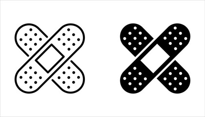 plaster icon set vector design illustration on white background