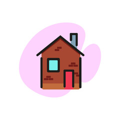 Icon of house. Apartment, building, home. Housing concept. Can be used for topics like real estate, mortgage, housing.