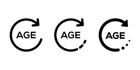 Age icon design. Age vector icon. Age sign symbol