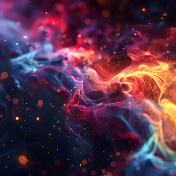 a computer generated image of a colorful smoke coming out of a fire