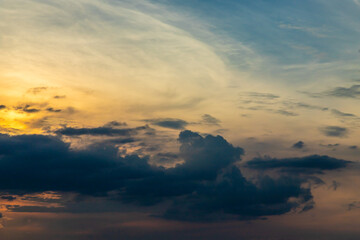 The background of beautiful sky, colorful of sky