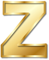 Gold Gradient Letter Z