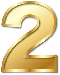 Gold Gradient Number 2