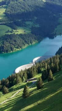 Aerial view of beautiful Switzerland landscape