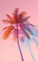 Pastel colors of palm 