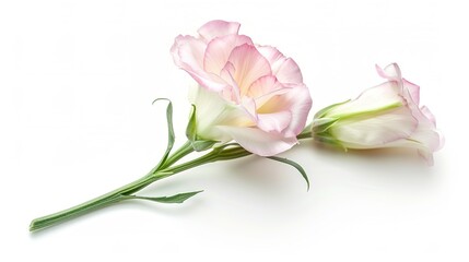 Beautiful Lisianthus flower isolated on white background  ,Generative ai,