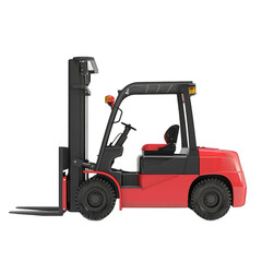 Forklift isolated on transparent background
